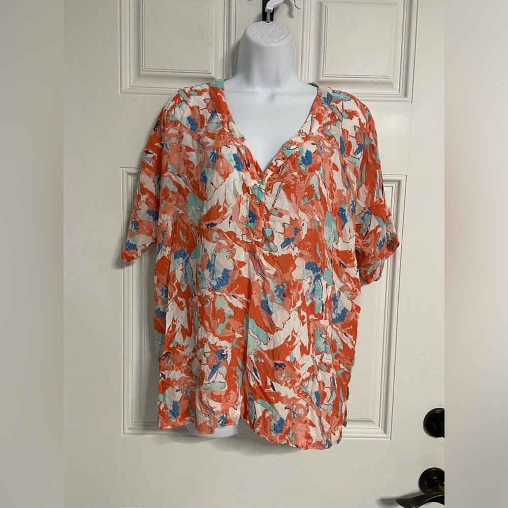 5- KOMIL Pastel Abstract VISCOSE Dolman Top